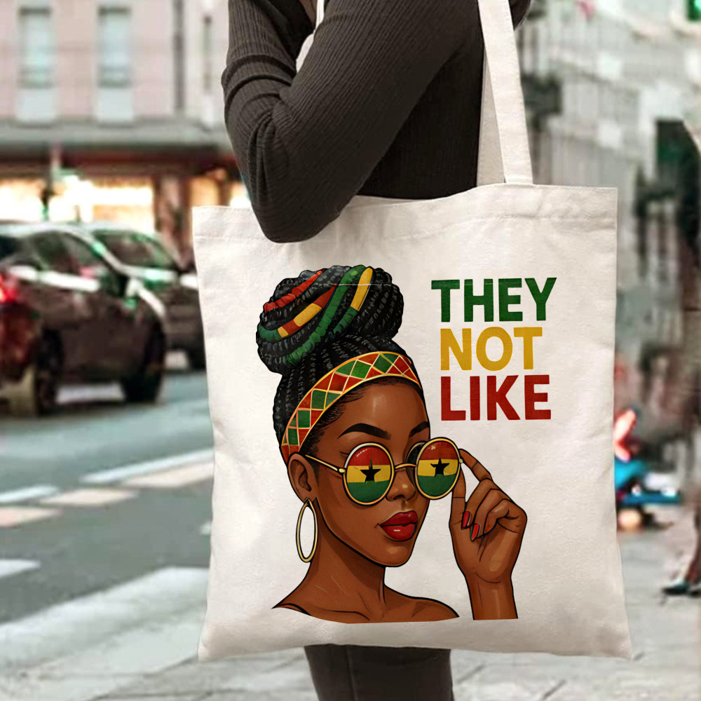 Women Fashion Quotes - Kanvas Çanta Afrikalı Kadın Stili Söz