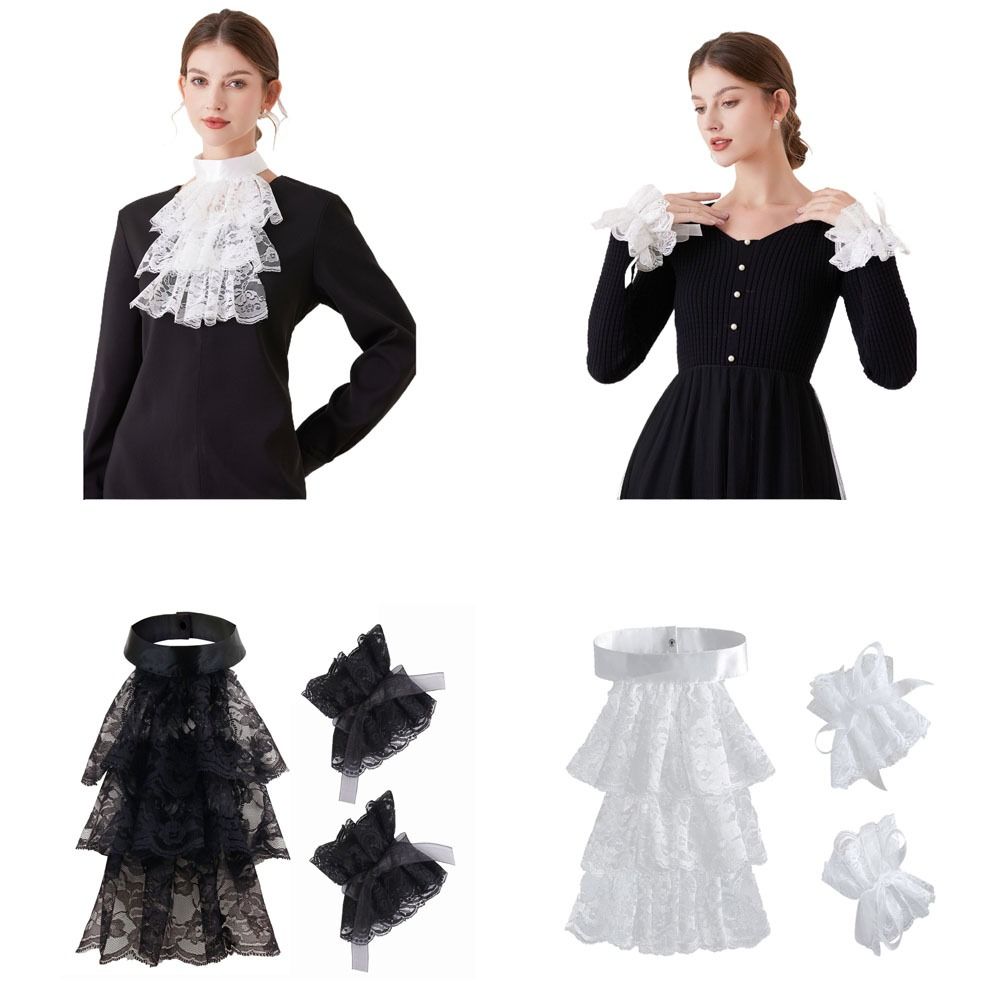 Women'S Fashion Victorian - Moda Viktorya Dönemi Dantel Jabot Yaka