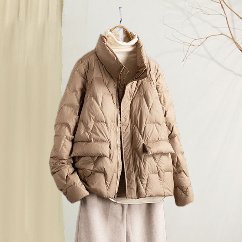 Women'S Fashion Parka - Sonbahar Ultra hafif ince ördek uzun