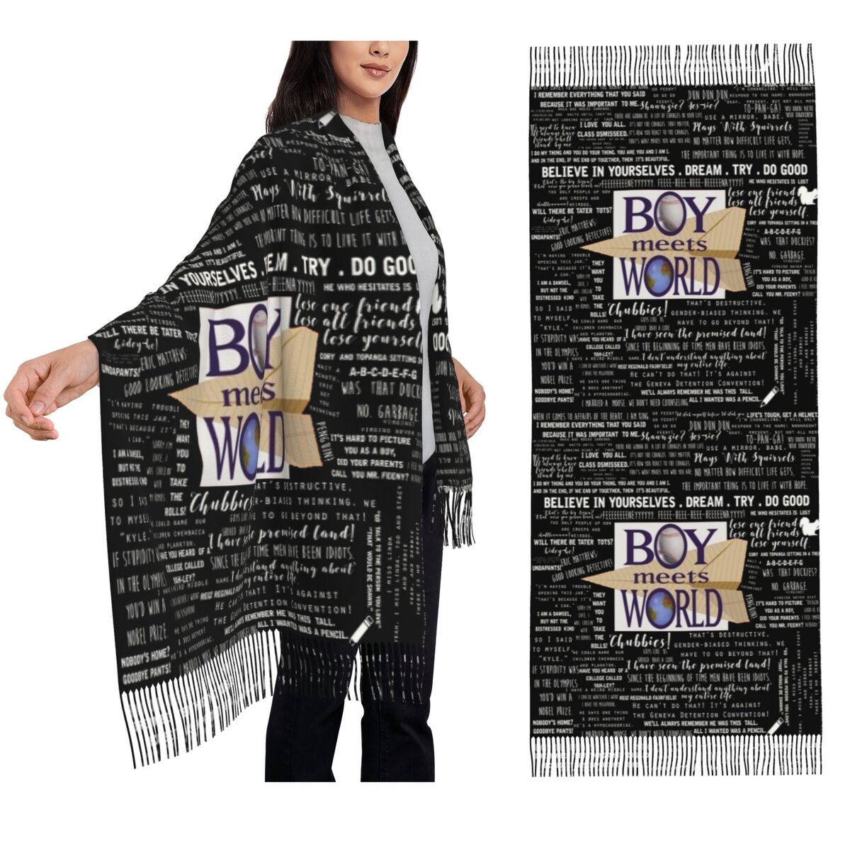 Women Fashion Quotes - Boy Meets World Unutulmaz Sözler Eşarp