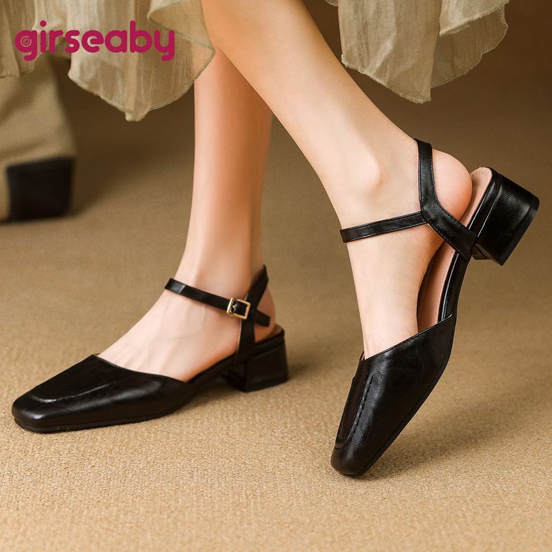 Women'S Fashion Summer 2025 - Girseaby 2025 Kadın Sandalet Kare Ayak