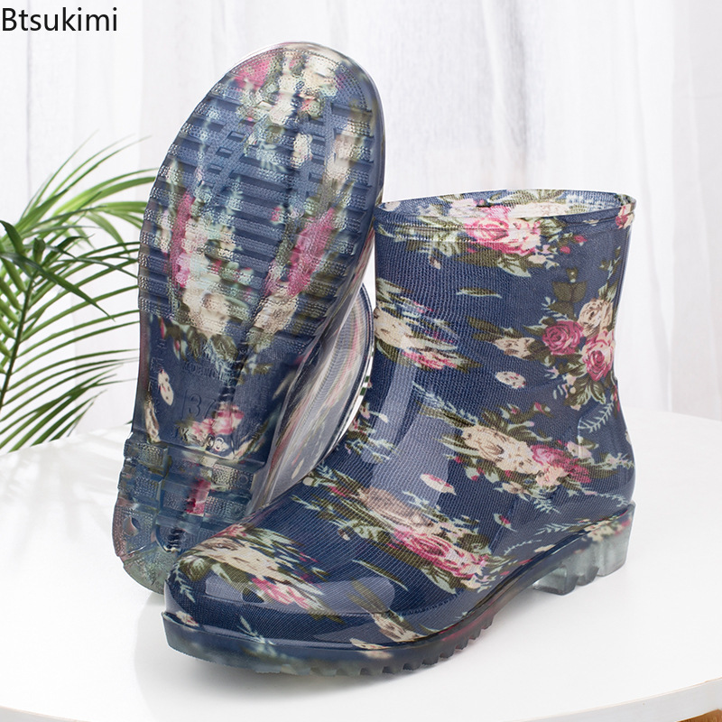 Women'S Fashion Rain Boots - Moda kadın su geçirmez yağmur çizmeleri