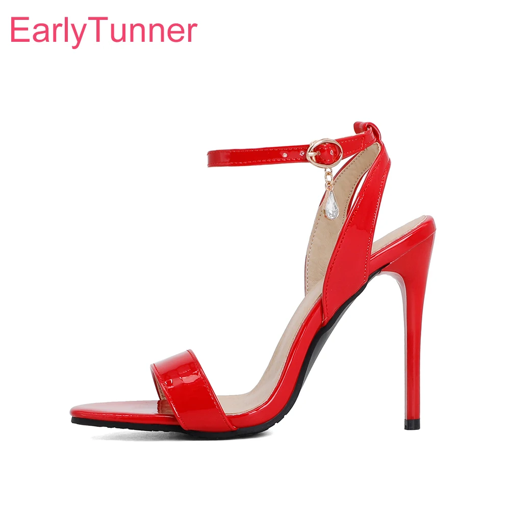 Women'S Fashion Brand Shoes - Yepyeni Yaz Glamour Siyah Kırmızı Kadın