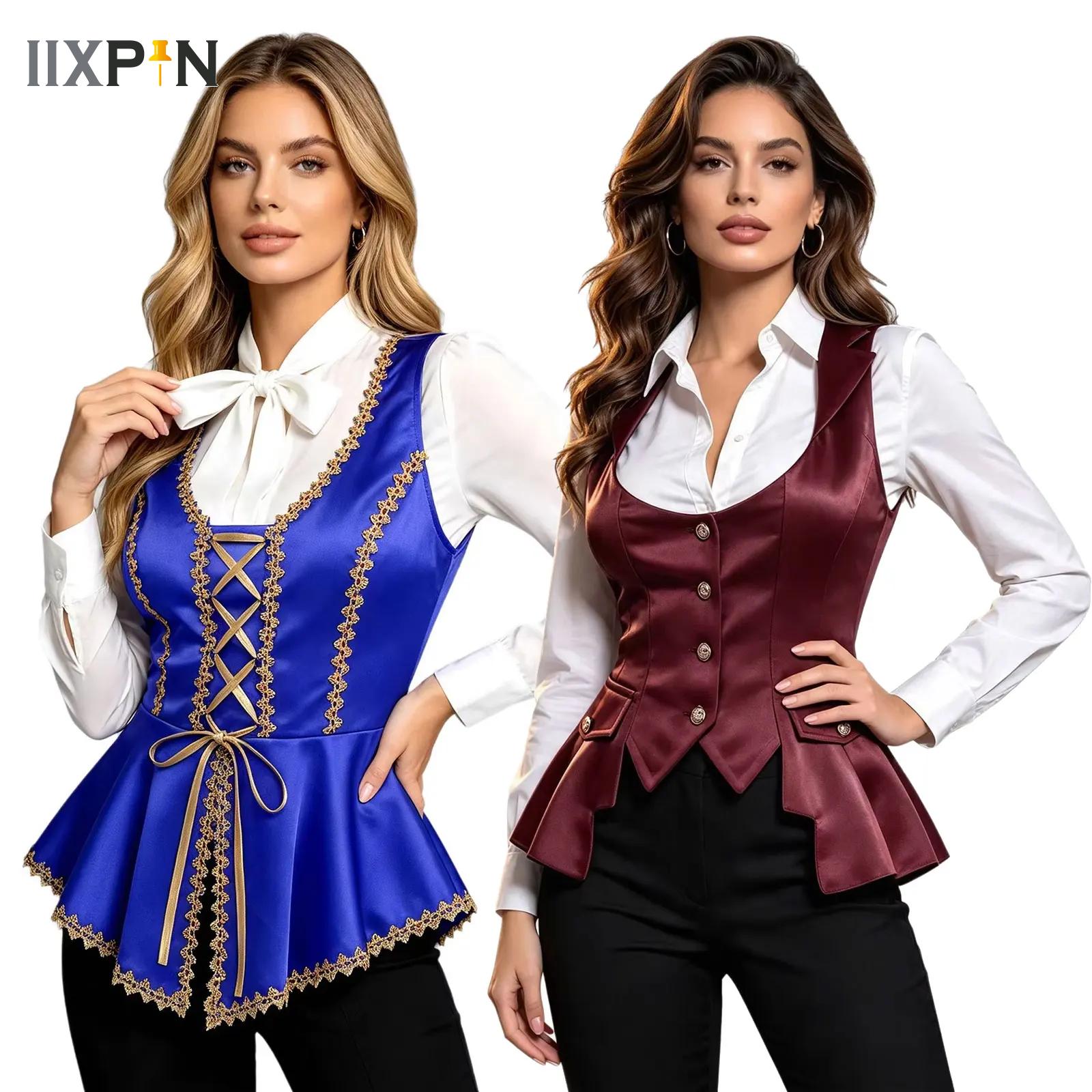 Women'S Fashion Victorian - Kadınlar için Viktorya Dönemi Saten Yelekler