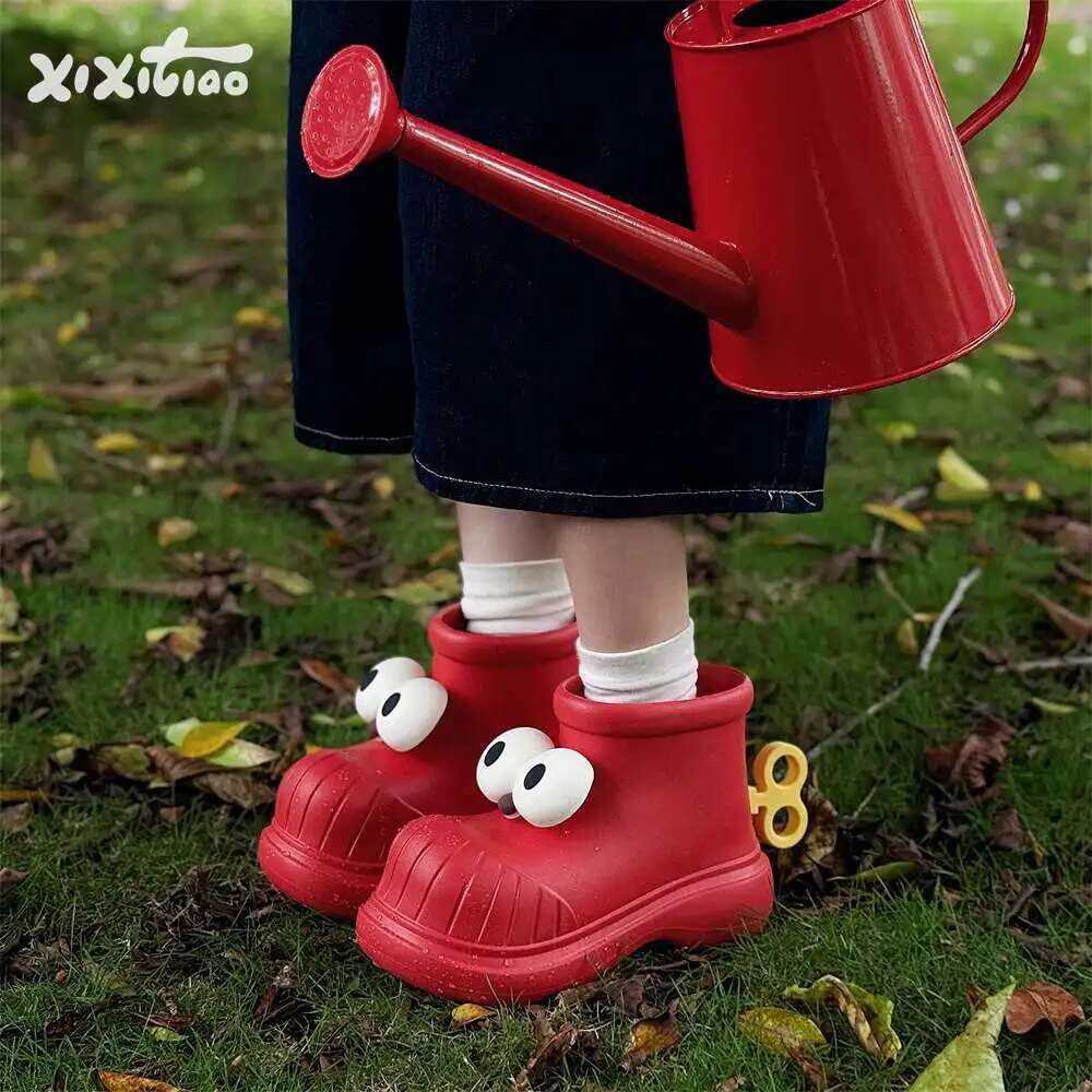Women'S Fashion Rain Boots - Kadın Yağmur Botları Yuvarlak Burun Büyük