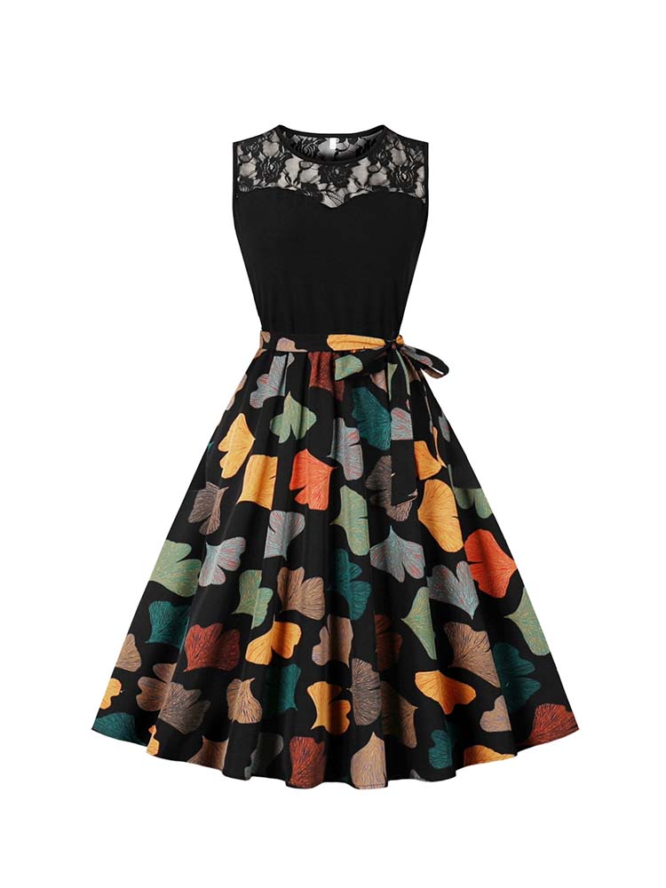 Women'S Fashion In The 50S - Kadın Vintage 50'ler Midi Elbise Dantel