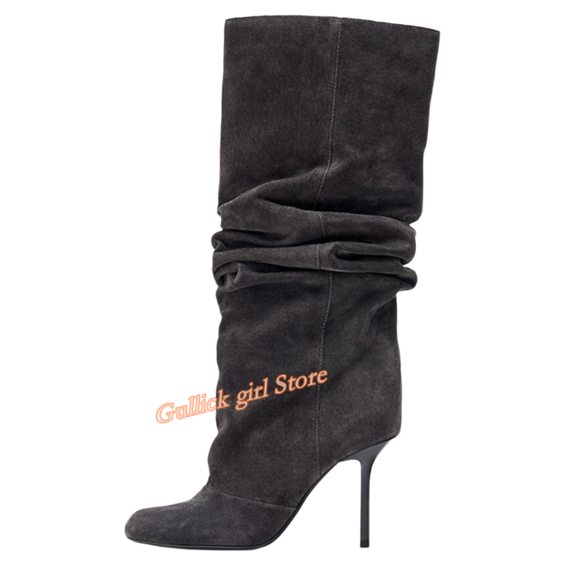 Süet Bol Paça Diz Üstü Çizmele - Women'S Fashion Winter 2026 incelemesi ve fiyatı