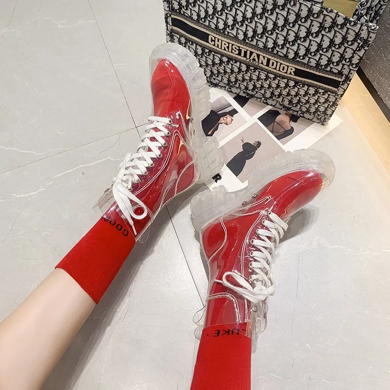 Şeffaf Platform Çizmeler 2026  - Women'S Fashion Rain Boots incelemesi ve fiyatı