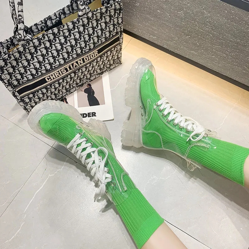 Şeffaf Platform Çizmeler 2026  - Women'S Fashion Rain Boots incelemesi ve fiyatı