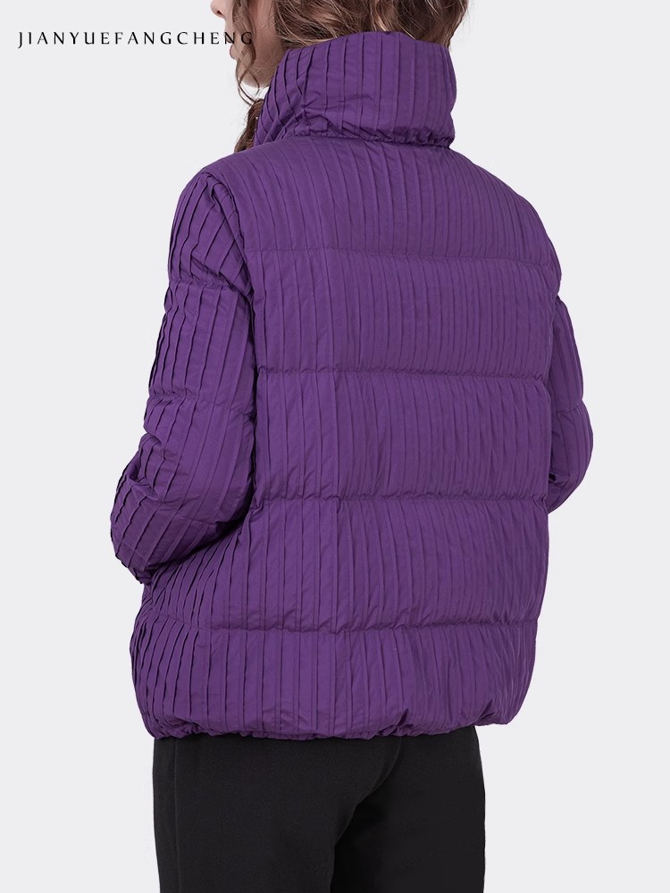 2024 Kış Moda Kadın Mor Çizgil - Women'S Fashion Parka incelemesi ve fiyatı