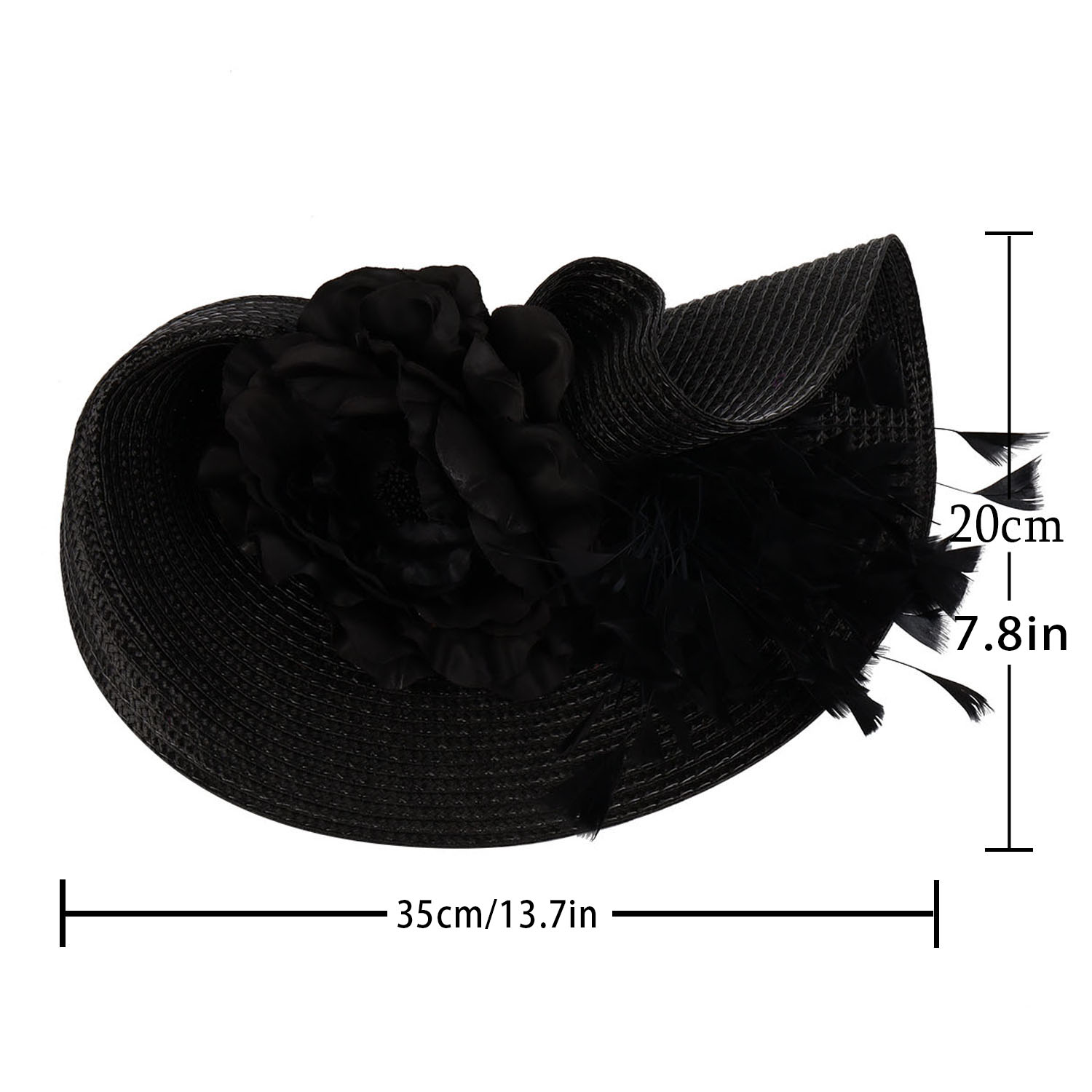 2026 Abartılı Hasır Tüy Şapka  - Women'S Fashion Kentucky Derby incelemesi ve fiyatı