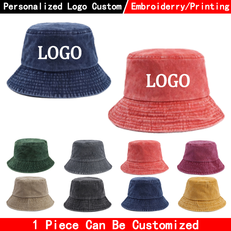 Özel logolu denim kova şapka,  - Women'S Fashion Visor incelemesi ve fiyatı