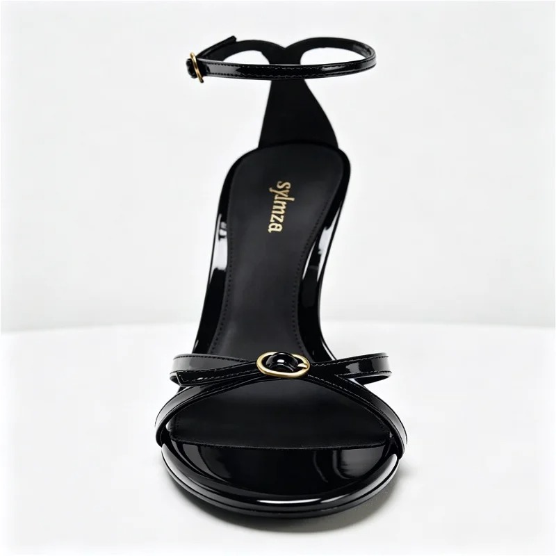 Siyah Rugan Deri Tokalı Yüksek - Women'S Fashion Brand Shoes incelemesi ve fiyatı