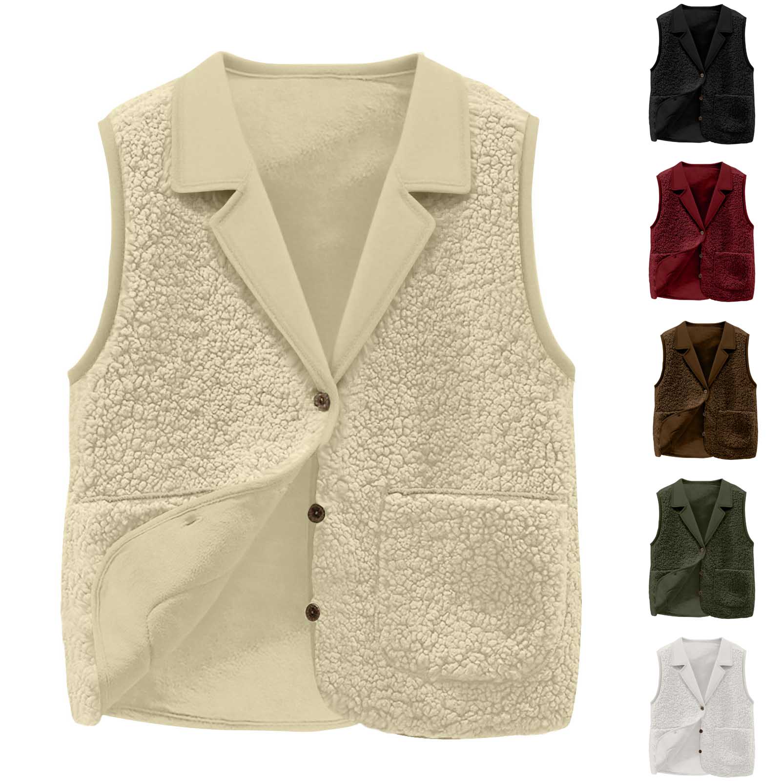 Kadın Sherpa Polar Yelek, Yaka - Sherpa Coat Women incelemesi ve fiyatı